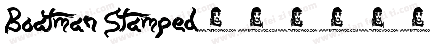 Boatman Stamped字体转换